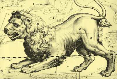 Earthlore Explorations Lore of Astrology : Artistic rendition of the Constellation of Leo