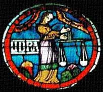 Earthlore Explorations Lore of Astrology: Libra Stained Glass