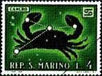 Earthlore Cancer: San Marino Stamp