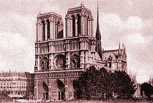 Earthlore Explorations Gothic Dreams: Notre Dame de Paris South West View - 1800s 