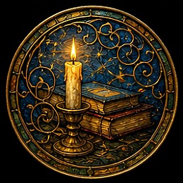Medieval stained glass lore motif