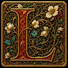 Medieval stained glass lore emblem motif