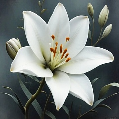Depiction of a Lily representing the symbolism of flowers