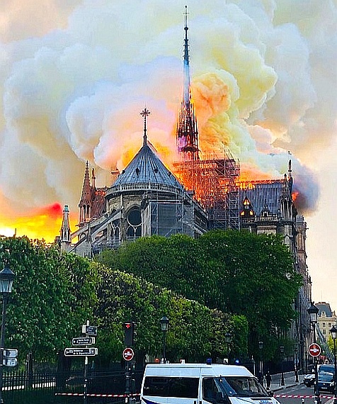 Notre Dame de Paris in Flames.