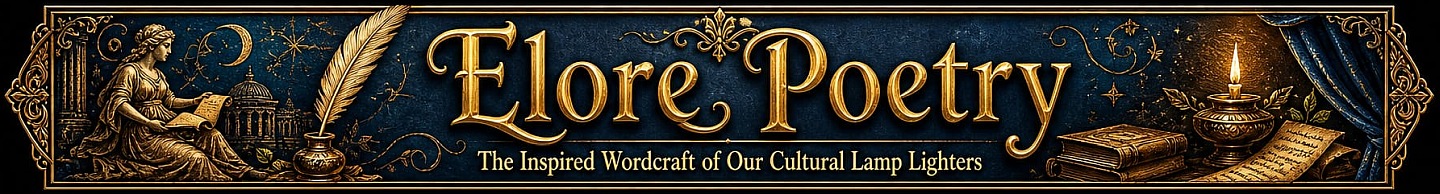 Ornamental masthead banner for Elore Poetry